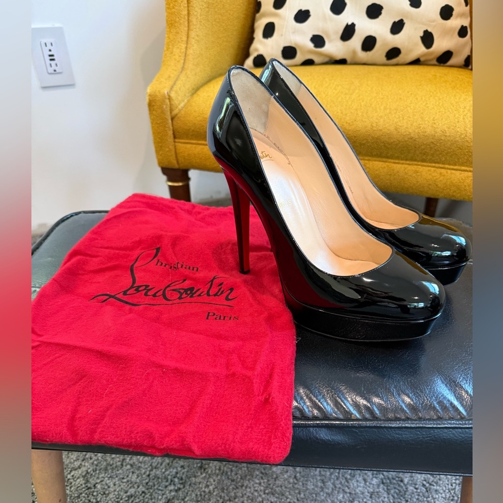 Christian Louboutin Black Patent Leather Pumps